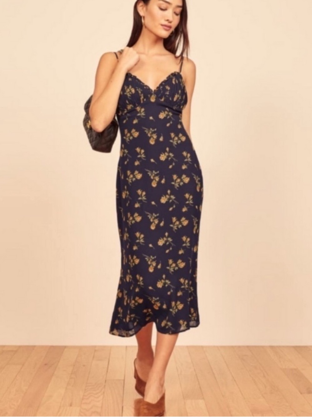 Reformation Fawn Floral Midi Dress